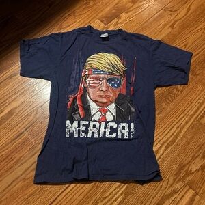 Navy Graphic T-Shirt with Patriotic Design